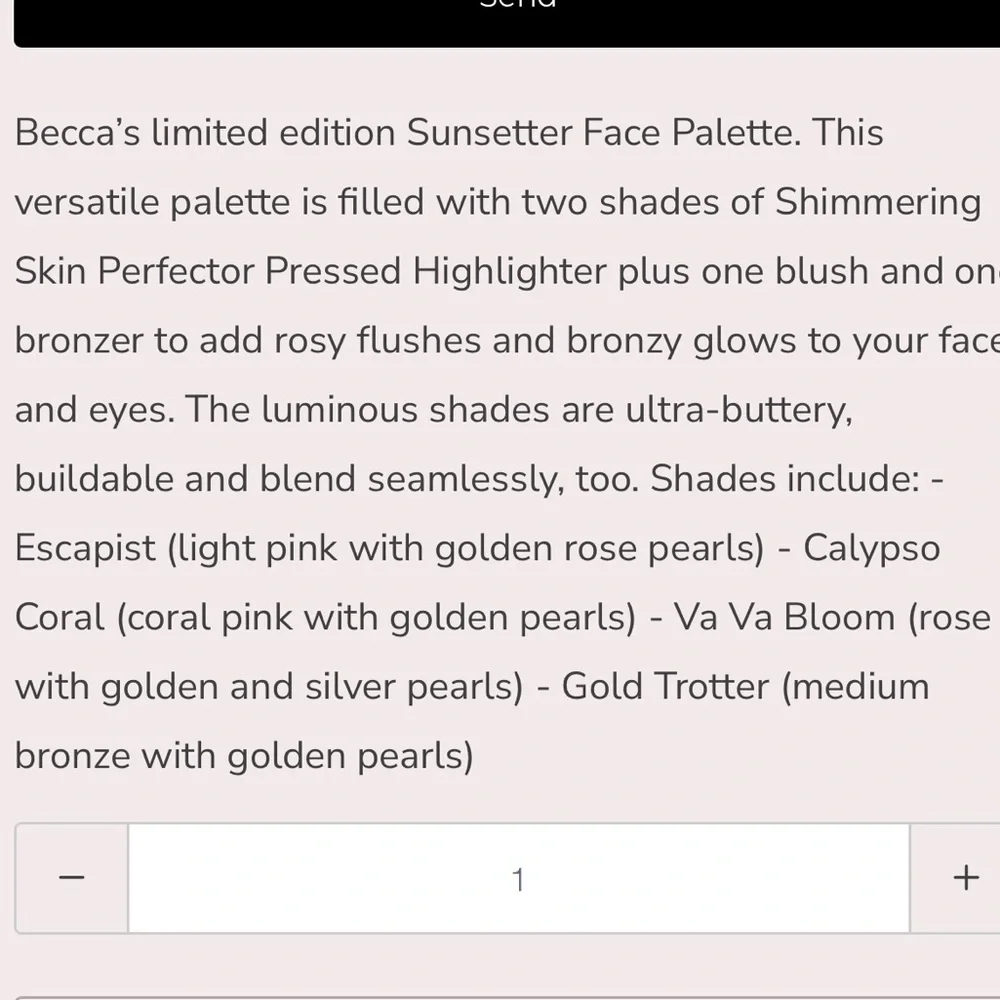 BECCA Sunsetter Face Palette Limited Edition - Picture 4 of 6